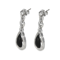 Onyx Diamond Earring in  Sterling Silver 1.25 CTW