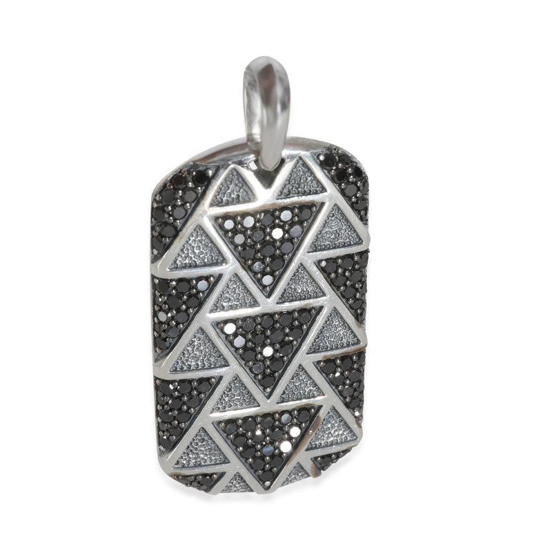 Tag Collection Diamond Pendant in  Sterling Silver 1 CTW