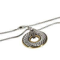 Thoroughbred Circle Pendant in 18k Yellow Gold/Sterling Silver