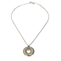 Thoroughbred Circle Pendant in 18k Yellow Gold/Sterling Silver