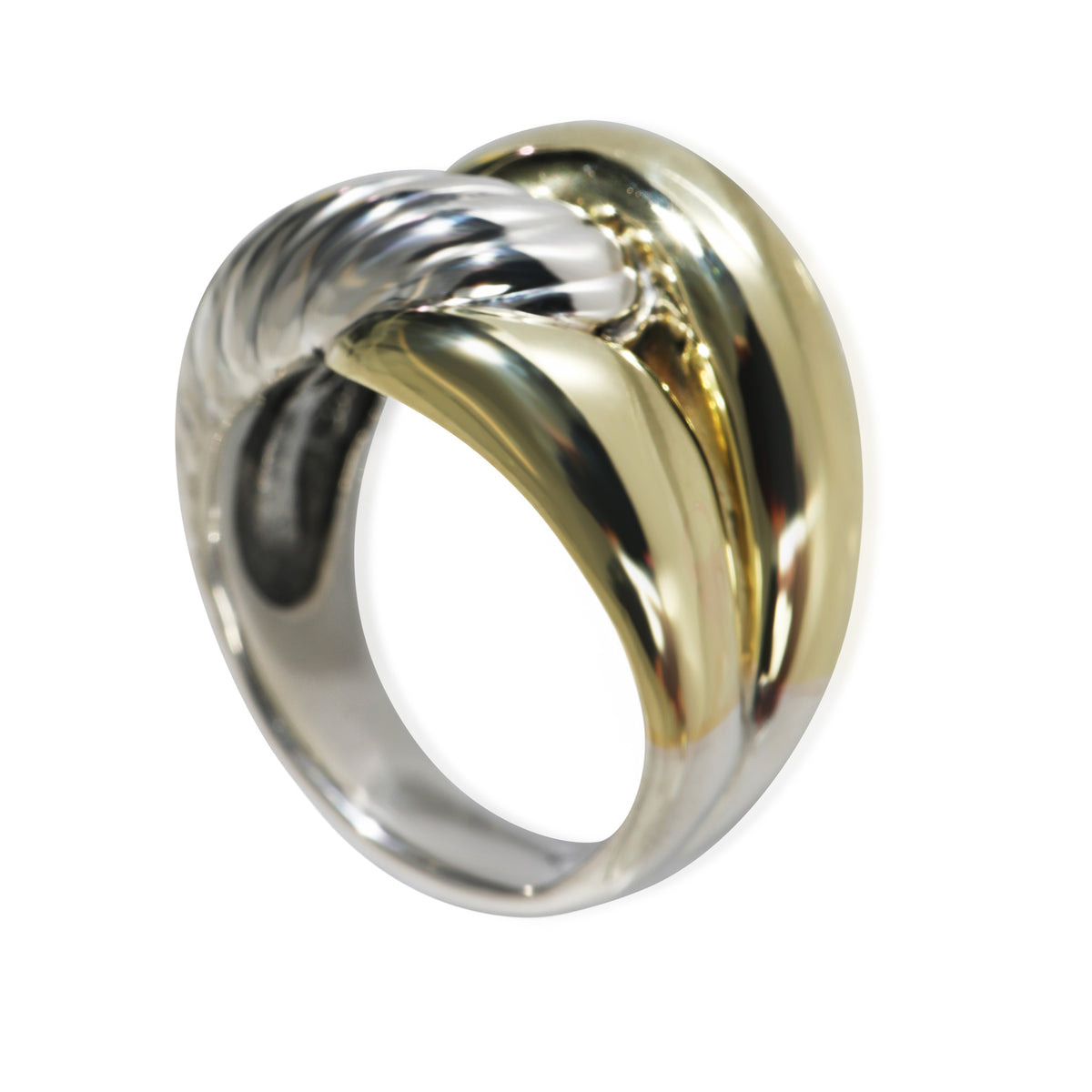 Labyrinth Ring in 14k Yellow Gold/Sterling Silver
