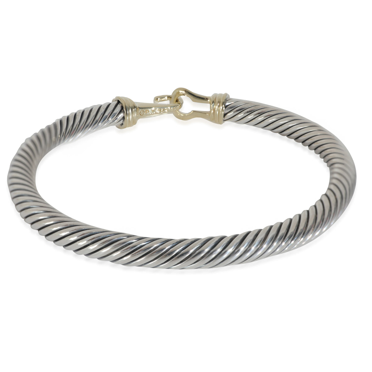 Cable Buckle Bracelet in 14k Yellow Gold/Sterling Silver