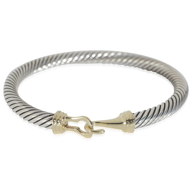 Cable Buckle Bracelet in 14k Yellow Gold/Sterling Silver