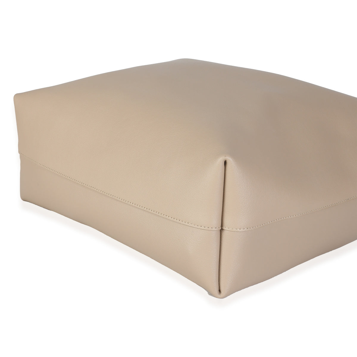 Dark Beige Calfskin Large Shopping Tote