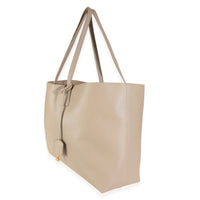 Dark Beige Calfskin Large Shopping Tote