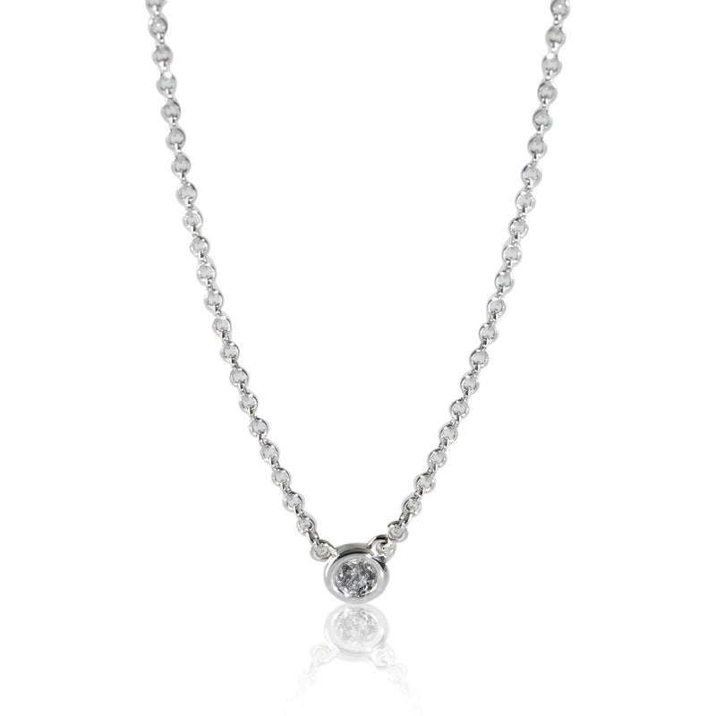 Elsa Peretti Diamond Necklace in  Sterling Silver 0.03 CTW