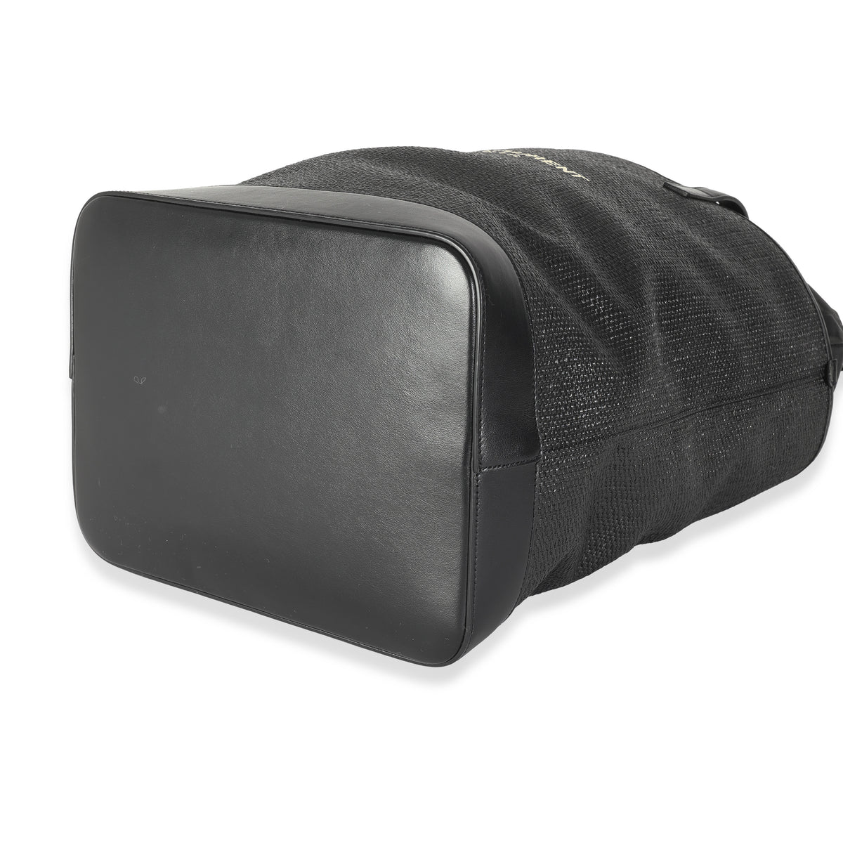 Black Linen Canvas Teddy Shopping Bag