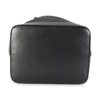 Black Linen Canvas Teddy Shopping Bag