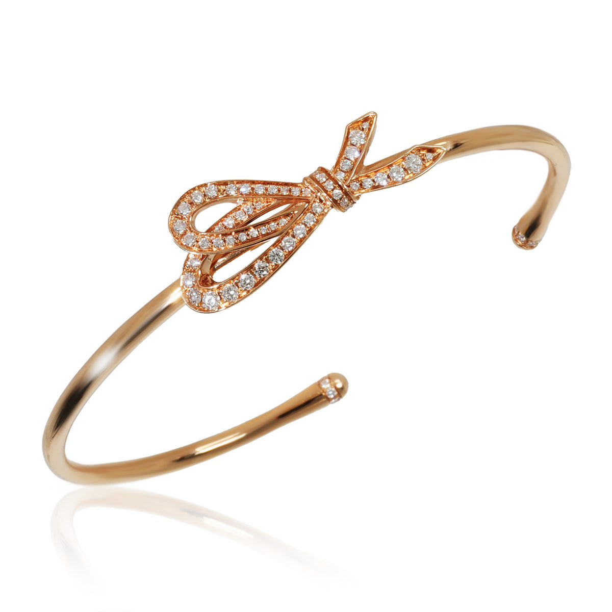 Tiffany & Co. Bow Bracelet in 18k Rose Gold 0.82 CTW pv