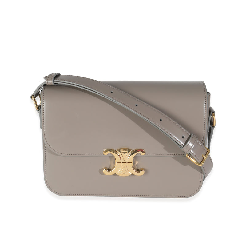 Pebble Shiny Calfskin Medium Classique Triomphe Bag