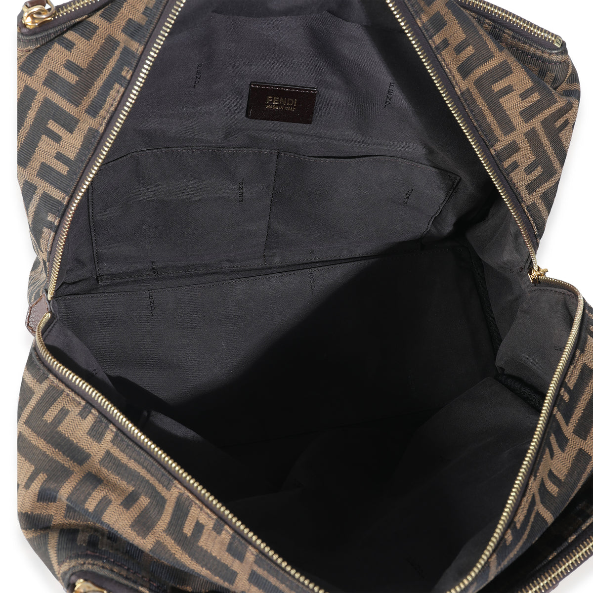 Tobacco Zucca Canvas Double Zip Boston Tote