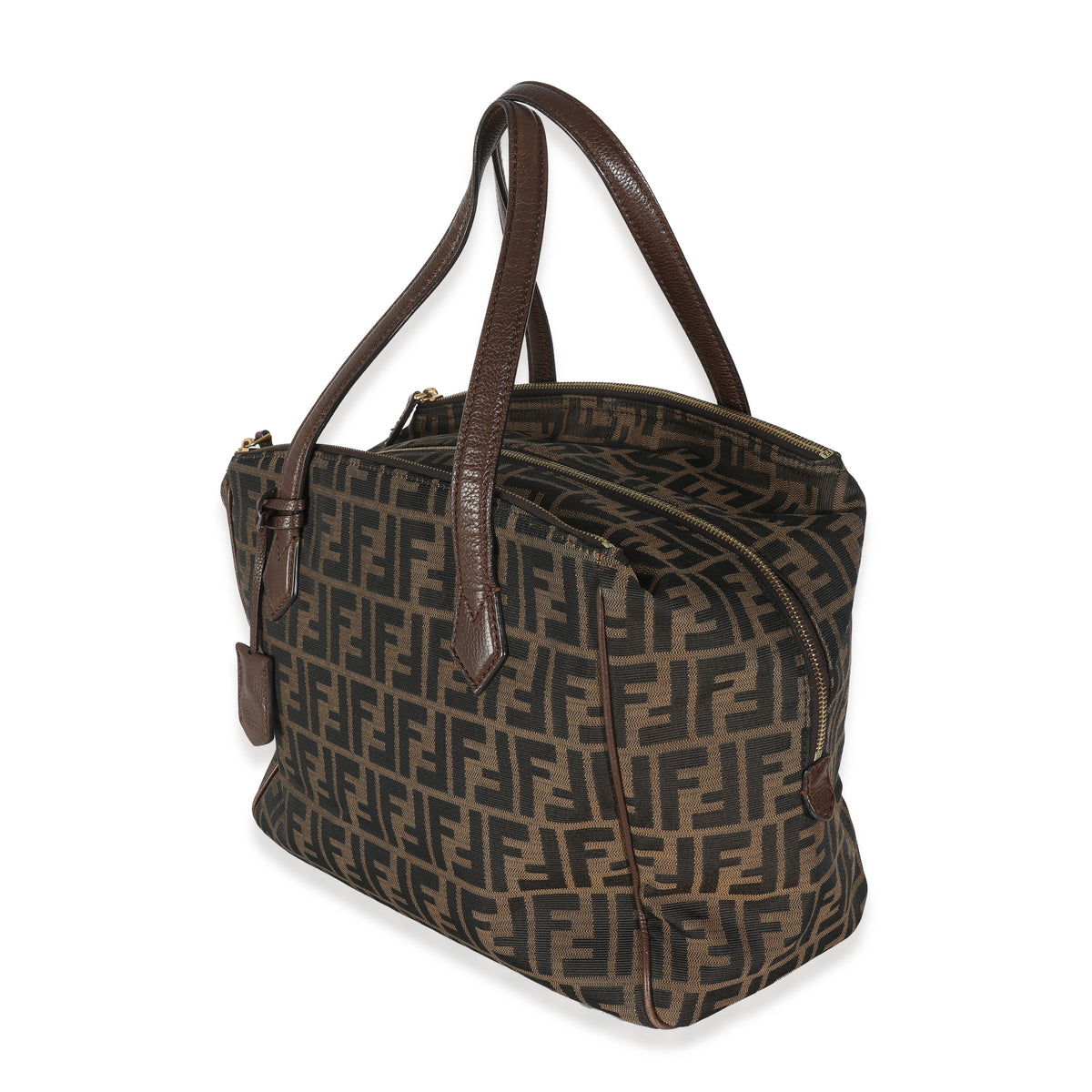 Tobacco Zucca Canvas Double Zip Boston Tote