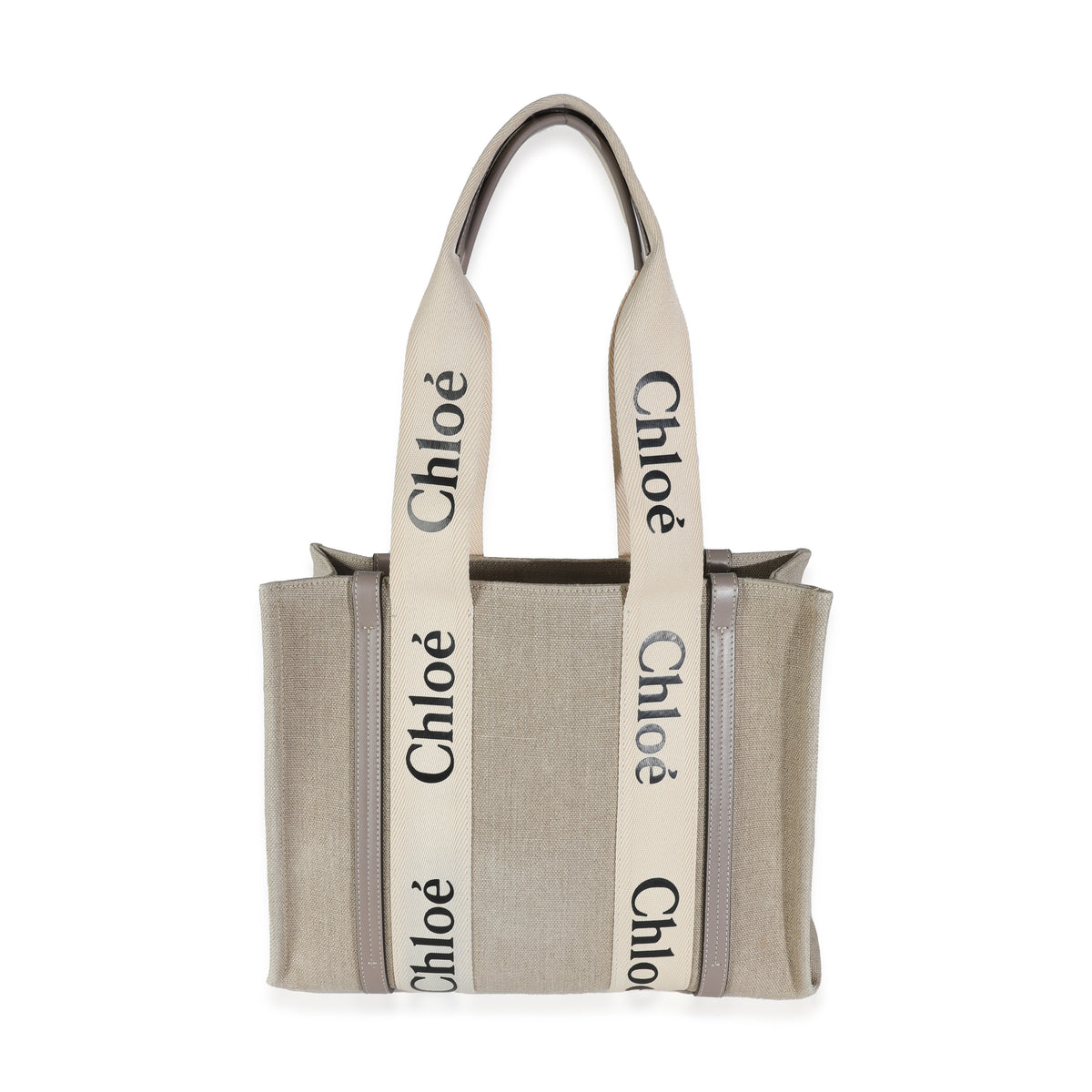 Beige Canvas Medium Woody Tote