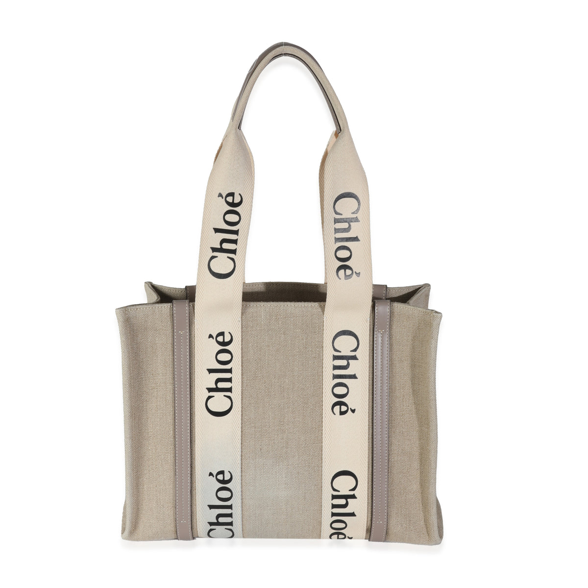 Beige Canvas Medium Woody Tote