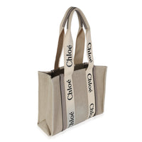 Beige Canvas Medium Woody Tote