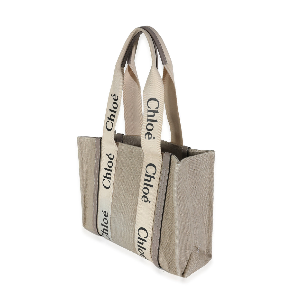 Beige Canvas Medium Woody Tote