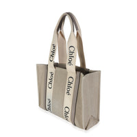 Beige Canvas Medium Woody Tote