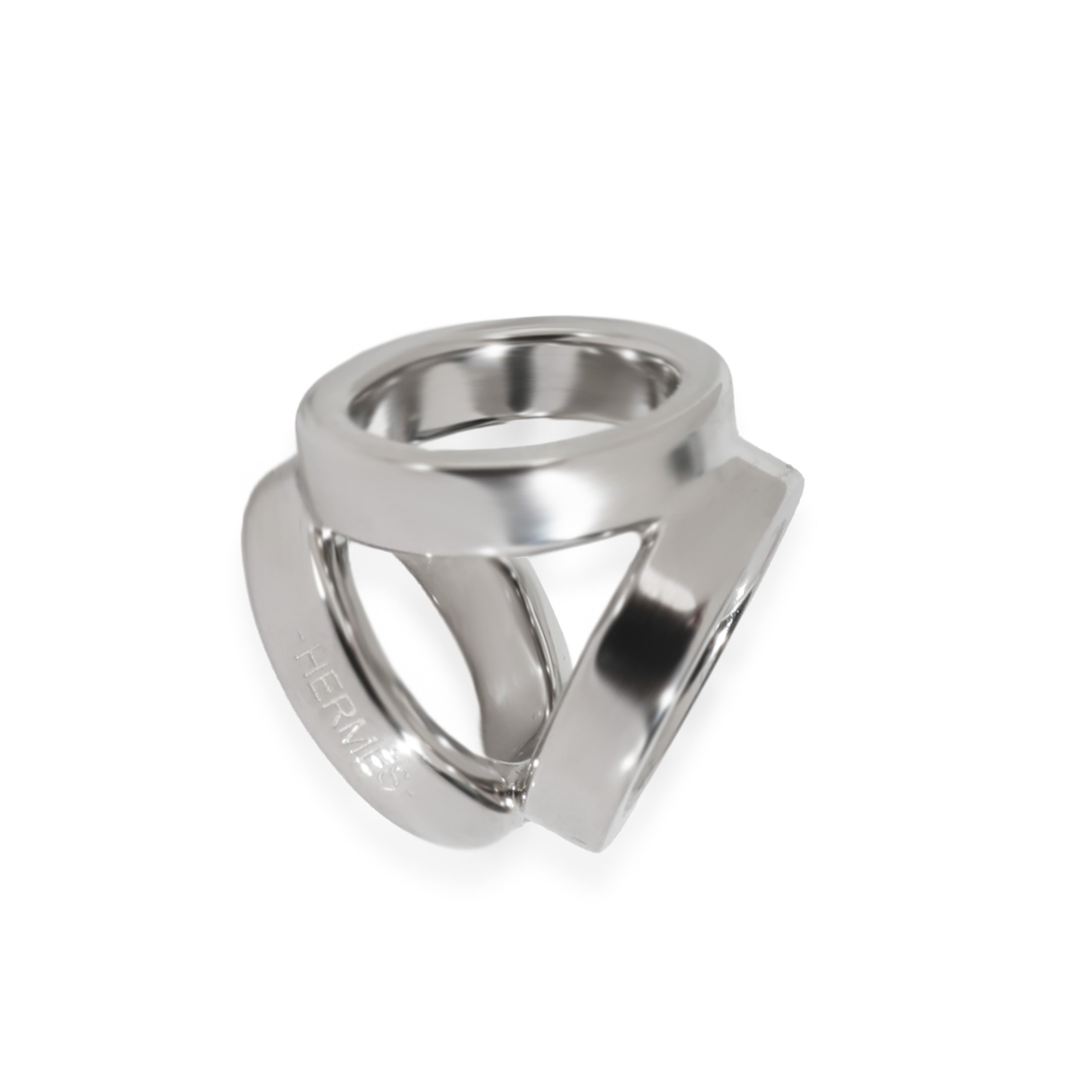 Hermès Palladium Plated Mini Trio Twilly Ring | myGemma | Item #144595