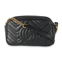 Black Matelasse Calfskin Small GG Marmont Shoulder Bag