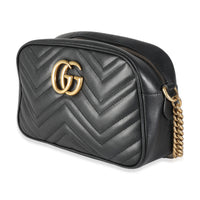 Black Matelasse Calfskin Small GG Marmont Shoulder Bag