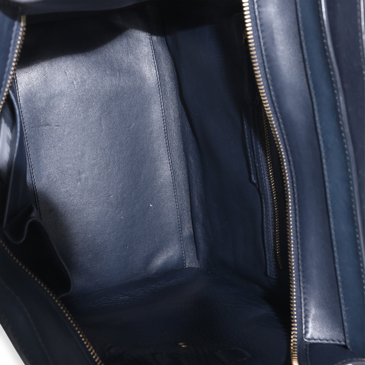 Navy Smooth Calfskin Micro Luggage