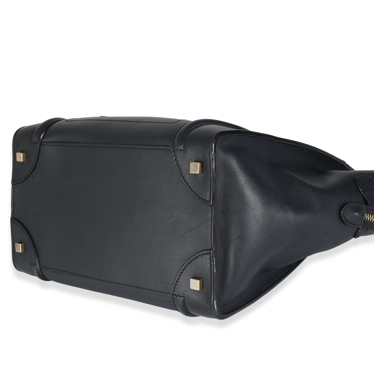 Navy Smooth Calfskin Micro Luggage