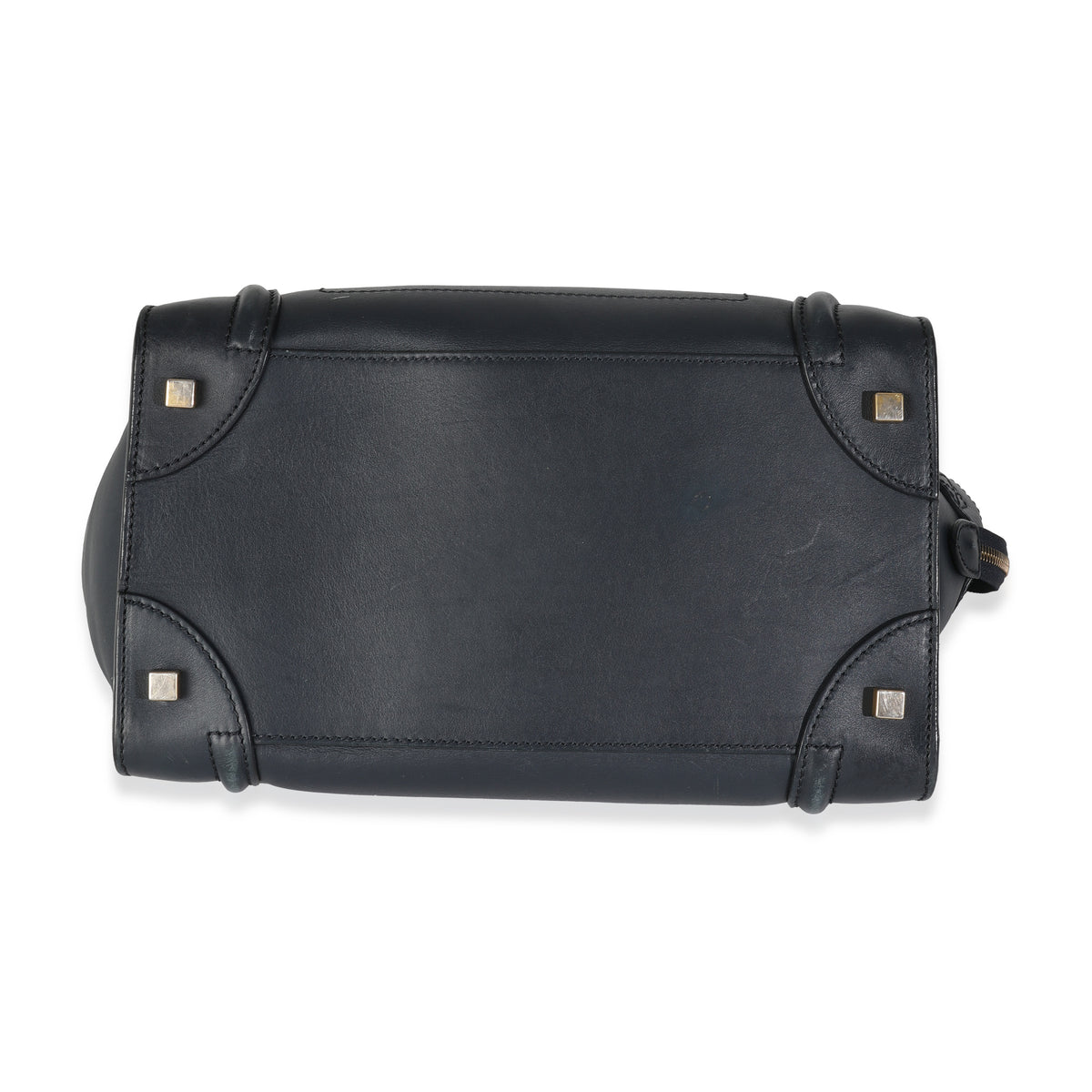 Navy Smooth Calfskin Micro Luggage
