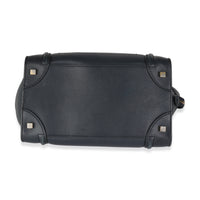 Navy Smooth Calfskin Micro Luggage