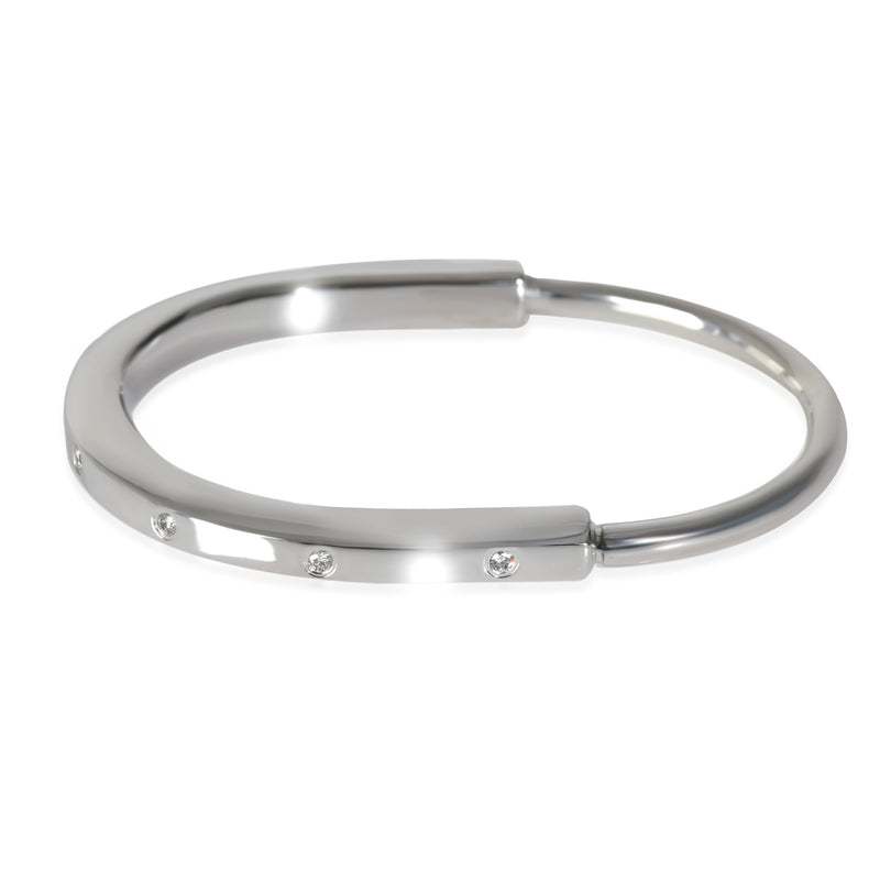 Tiffany Lock Bracelet in 18k White Gold 0.31 CTW