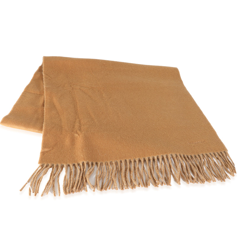 Camel Beige Cashmere Recto Verso Muffler Scarf