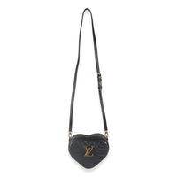 Black Calfskin New Wave Heart Bag