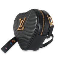 Black Calfskin New Wave Heart Bag