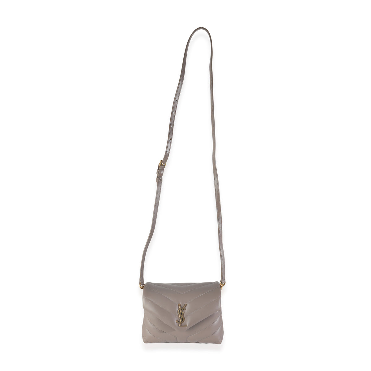 Greyish Brown Y Quilted Calfskin Toy Loulou Crossbody