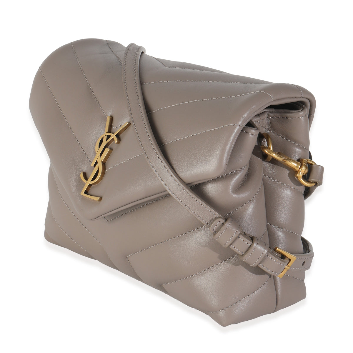 Greyish Brown Y Quilted Calfskin Toy Loulou Crossbody