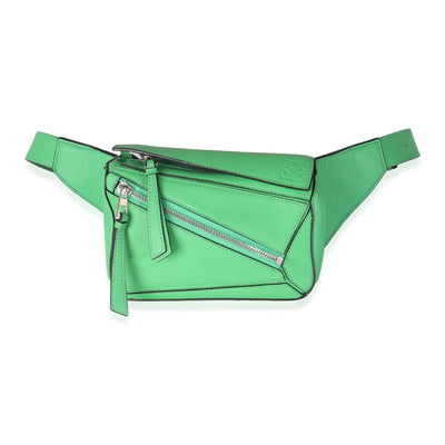 Loewe Jungle Green Calfskin Mini Puzzle Belt Bag Handbag fv