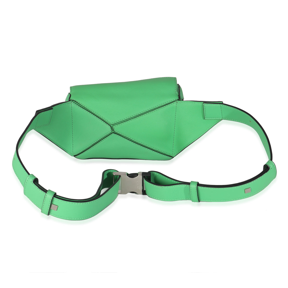 Jungle Green Calfskin Mini Puzzle Belt Bag