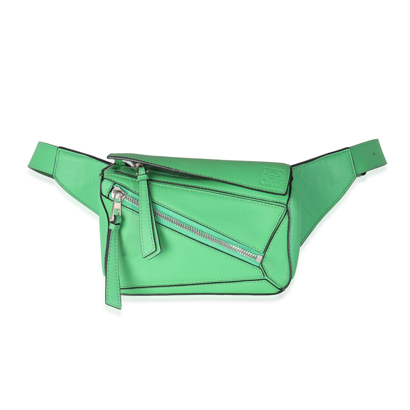 Jungle Green Calfskin Mini Puzzle Belt Bag