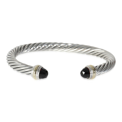 Cable Classic Garnet Bracelet in 14k Yellow Gold/Sterling Silver