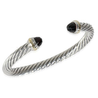 Cable Classic Garnet Bracelet in 14k Yellow Gold/Sterling Silver