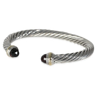 Cable Classic Garnet Bracelet in 14k Yellow Gold/Sterling Silver