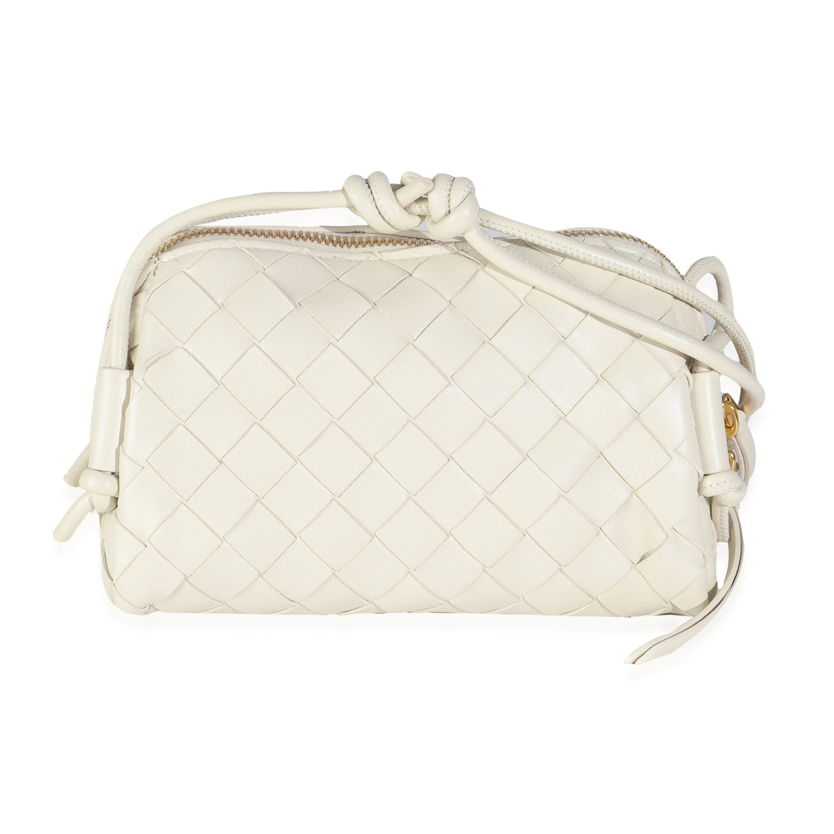 White Intrecciato Nappa Concert Pouch