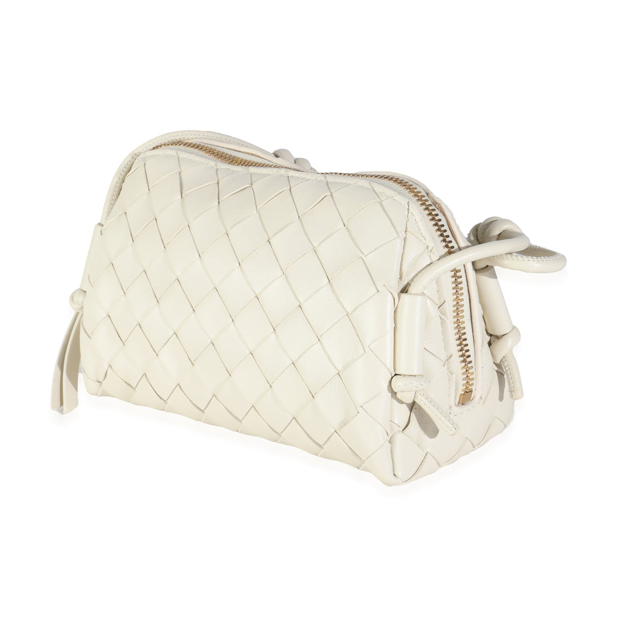 White Intrecciato Nappa Concert Pouch