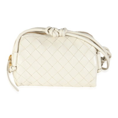 White Intrecciato Nappa Concert Pouch