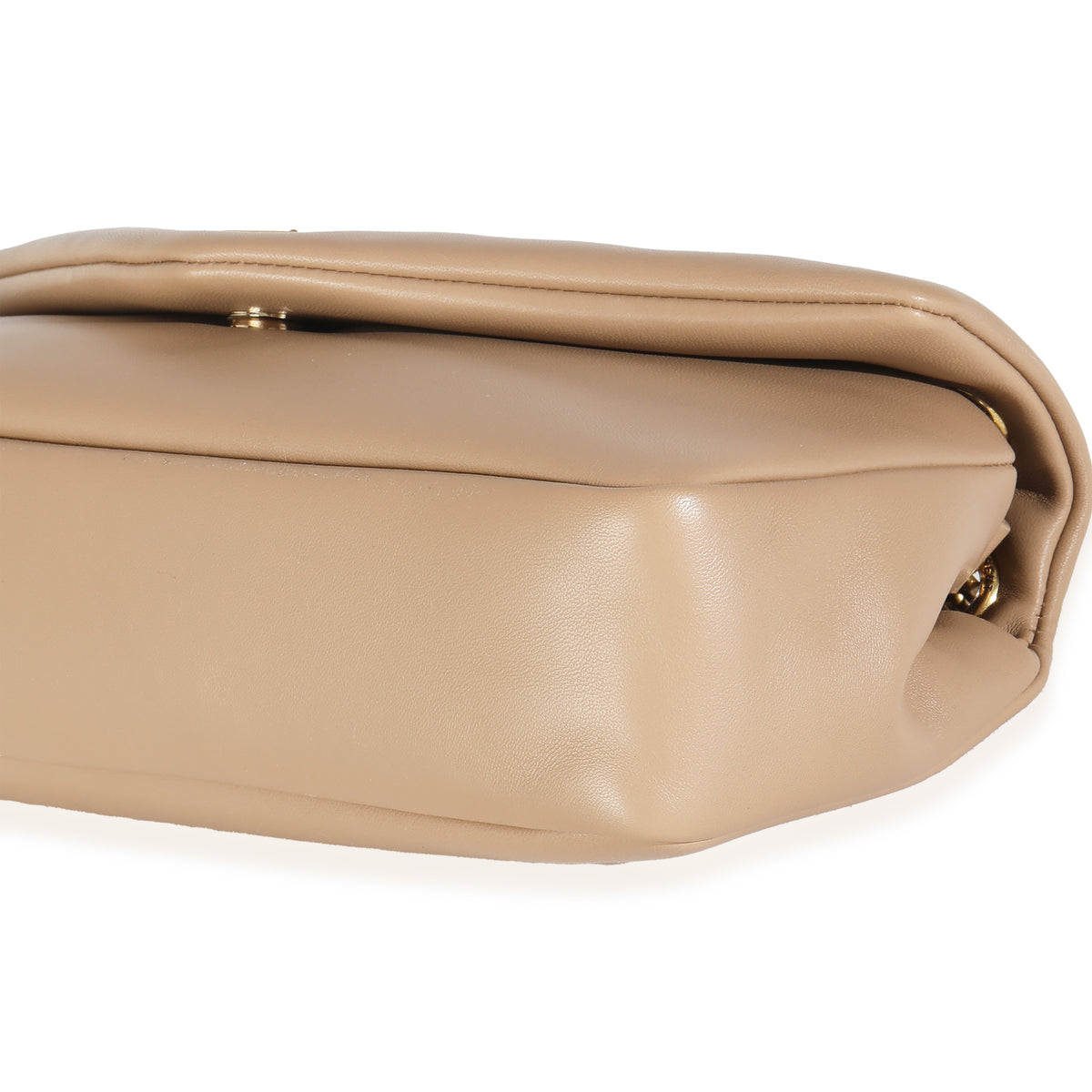 Dark Toffee Plunged Lambskin Small Calypso