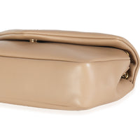 Dark Toffee Plunged Lambskin Small Calypso