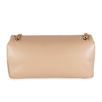 Dark Toffee Plunged Lambskin Small Calypso