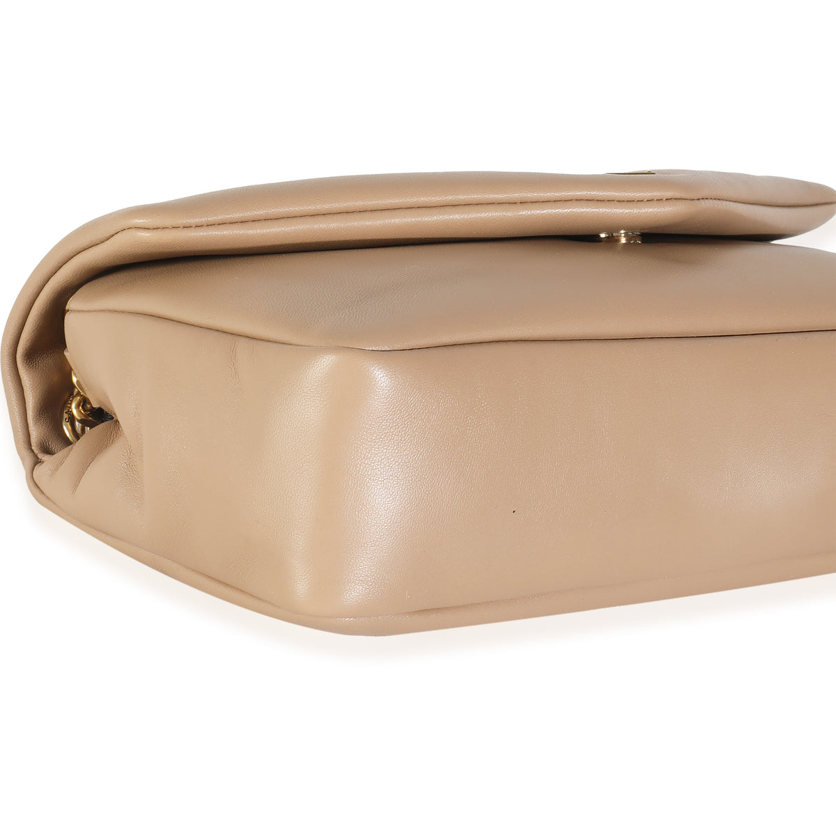 Dark Toffee Plunged Lambskin Small Calypso