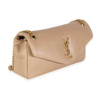 Dark Toffee Plunged Lambskin Small Calypso