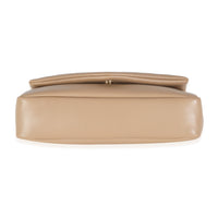 Dark Toffee Plunged Lambskin Small Calypso