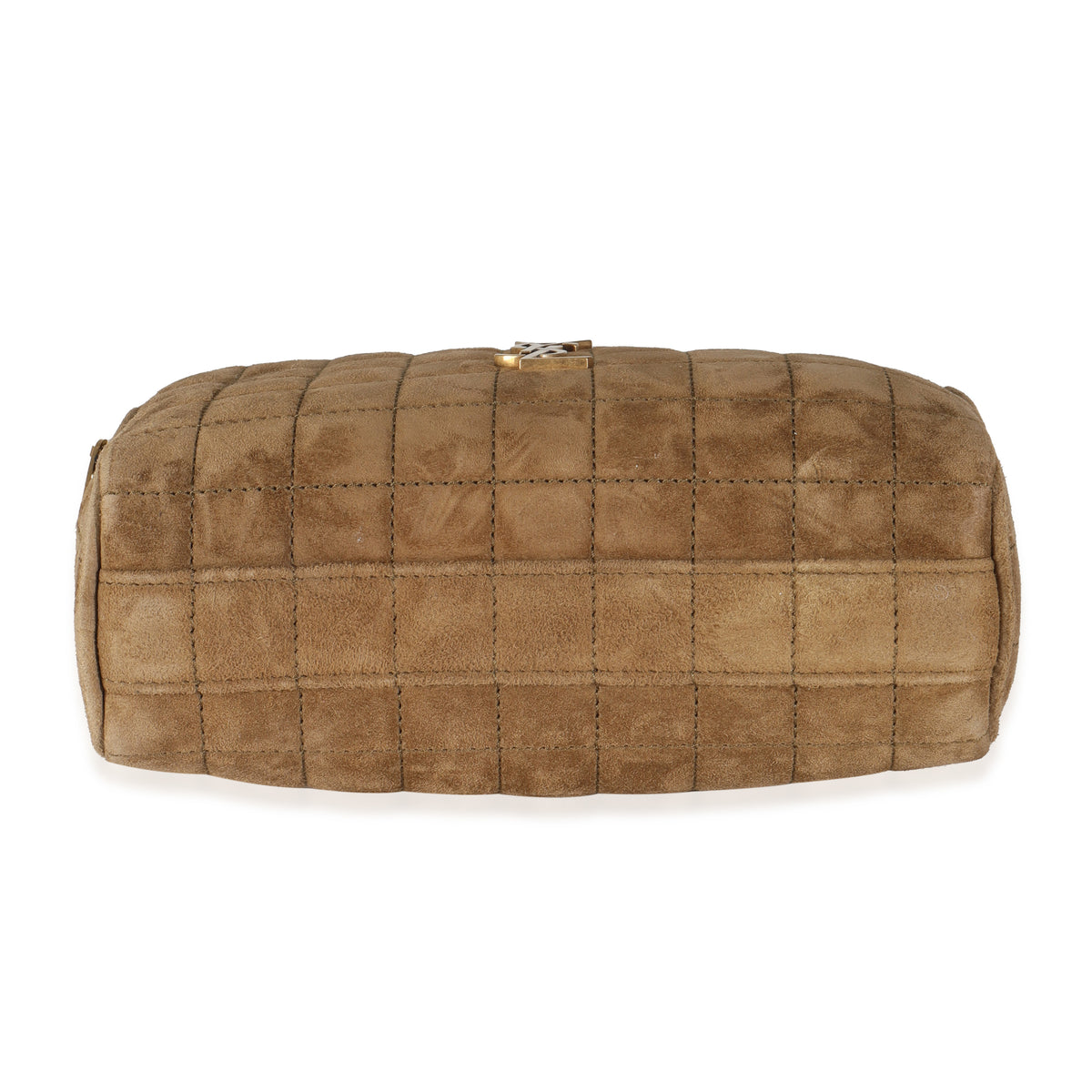Golden Leaf Suede Cassandre Carre Camera Bag